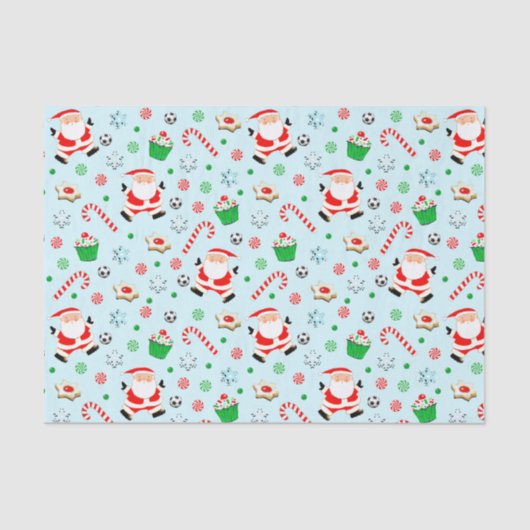 Weihnachtszettel für Fußball Seidenpapier (Vorderseite)