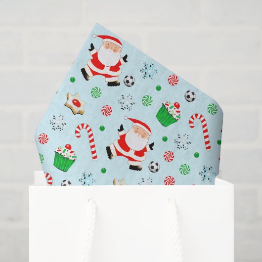 Weihnachtszettel für Fußball Seidenpapier (Geschenktüte)