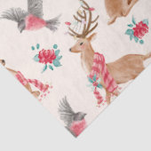 Weihnachtszettel für niedliche Waldtiere Seidenpapier (Ausschnitt)