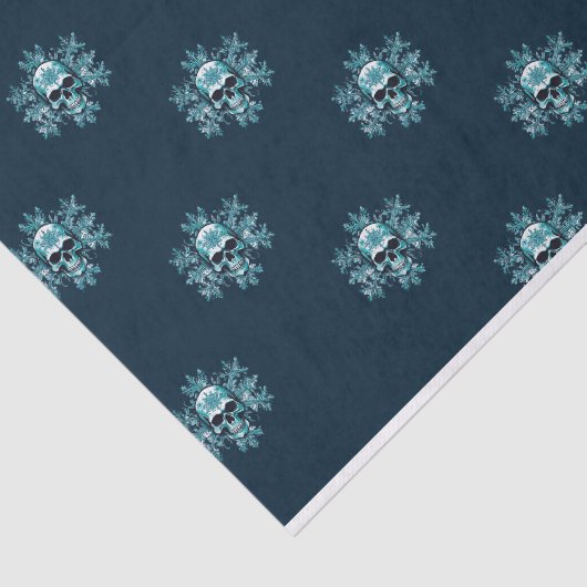 Weihnachtszettel für Skull und Snowflake Seidenpapier (Ausschnitt)