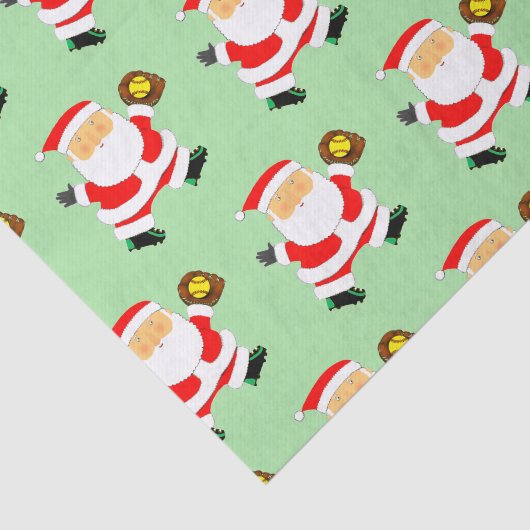 Weihnachtszettel für Softball Player Seidenpapier (Ausschnitt)
