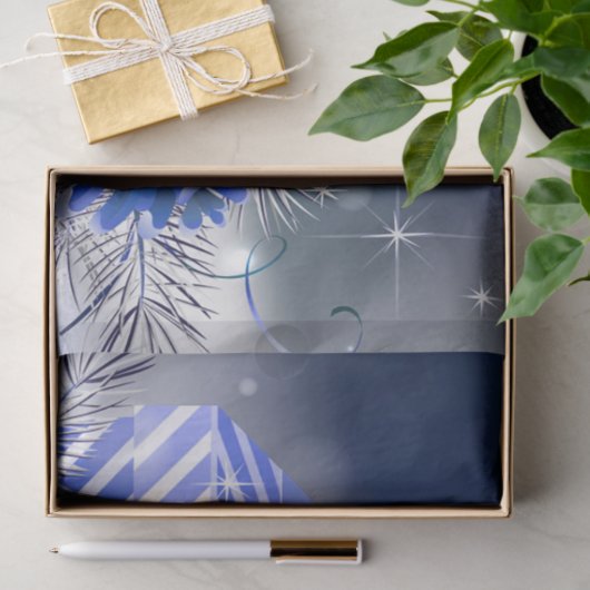 Weihnachtszettel/Kerzen Seidenpapier (Geschenk)