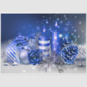 Weihnachtszettel/Kerzen Seidenpapier (Vorderseite)