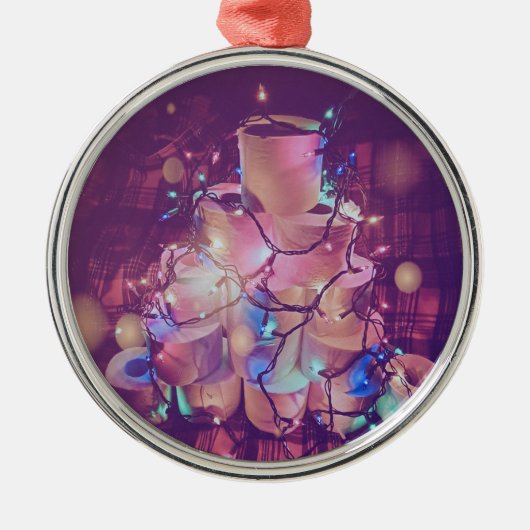Weihnachtszettel Ornament Aus Metall (Vorne)