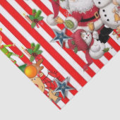 Weihnachtszettel Pinguin Seidenpapier (Detail)