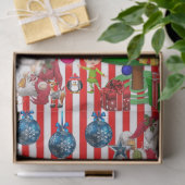 Weihnachtszettel Pinguin Seidenpapier (Geschenk)