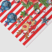 Weihnachtszettel Pinguin Seidenpapier (Detail)