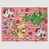 Weihnachtszettel Pinguin Seidenpapier (Vorderseite)