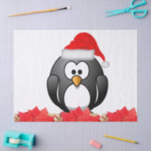 Weihnachtszettel, Pinguin Seidenpapier (Basteln)