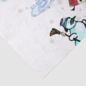 Weihnachtszettel Pinguin Snowman Fisch Seidenpapier (Detail)