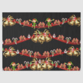 Weihnachtszettel Santa Snowman Elf Seidenpapier (Vorderseite)