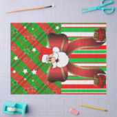 Weihnachtszettel Santa Stripe Seidenpapier (Basteln)