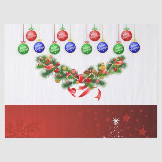 Weihnachtszettel Seidenpapier (Vorderseite)