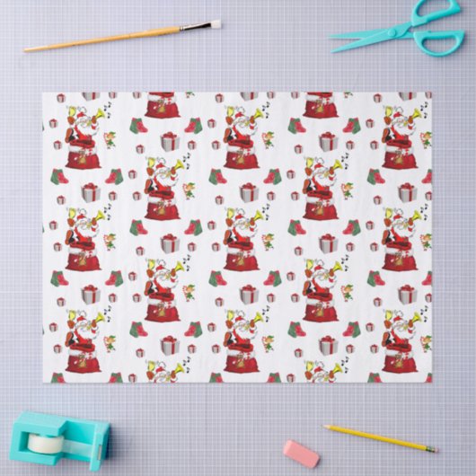 Weihnachtszettel Seidenpapier (Basteln)