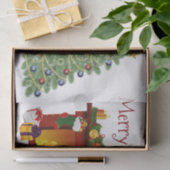 Weihnachtszettel/Weihnachtsbaum Seidenpapier (Geschenk)