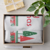 Weihnachtszettel/Weihnachtsbäume Seidenpapier (Geschenk)