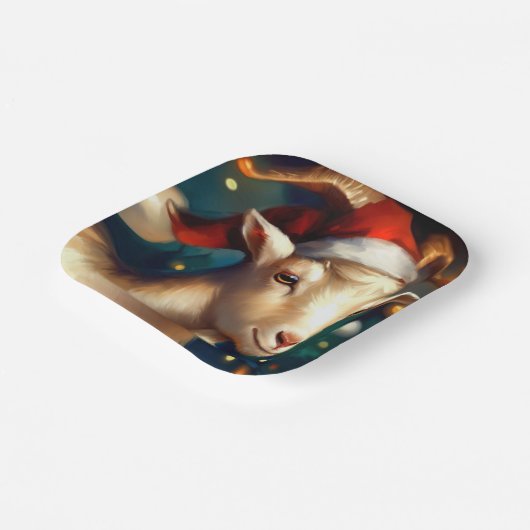 Weihnachtsziege 1 pappteller (Gewinkelt)