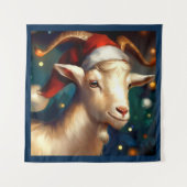 Weihnachtsziege 1 wandteppich (Vorderseite)