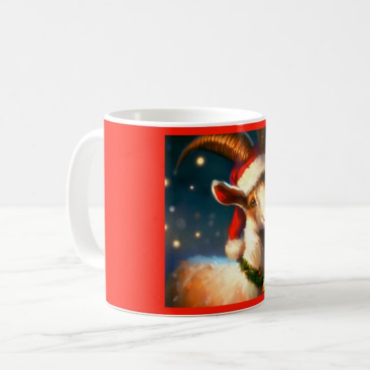 Weihnachtsziege 2 kaffeetasse (Vorderseite Links)
