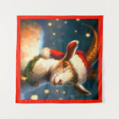 Weihnachtsziege 2 wandteppich (Vorderseite (Horizontal))