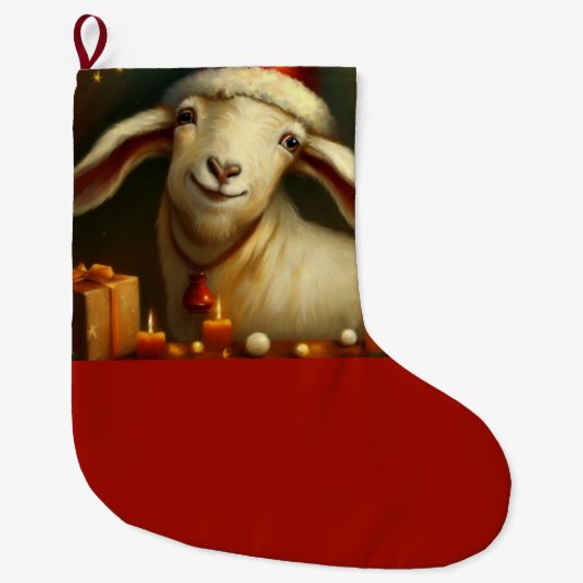 Weihnachtsziege 3 großer weihnachtsstrumpf (Vorderseite)