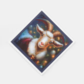 Weihnachtsziege 4 serviette (Ecke)