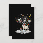Weihnachtsziege auf Baum Funny Santa Goat Lover Ge Dankeskarte (Vorne/Hinten)