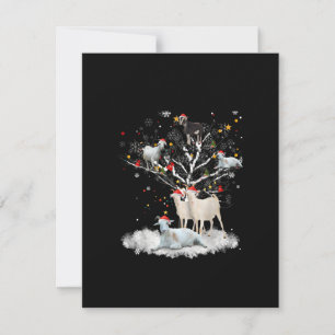 Weihnachtsziege auf Baum Funny Santa Goat Lover Ge Einladung