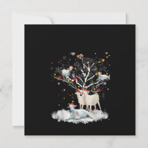 Weihnachtsziege auf Baum Funny Santa Goat Lover Ge Einladung