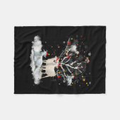 Weihnachtsziege auf Baum Funny Santa Goat Lover Ge Fleecedecke (Vorderseite (Horizontal))