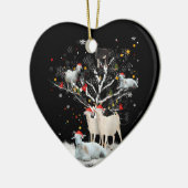 Weihnachtsziege auf Baum Funny Santa Goat Lover Ge Keramik Ornament (Links)