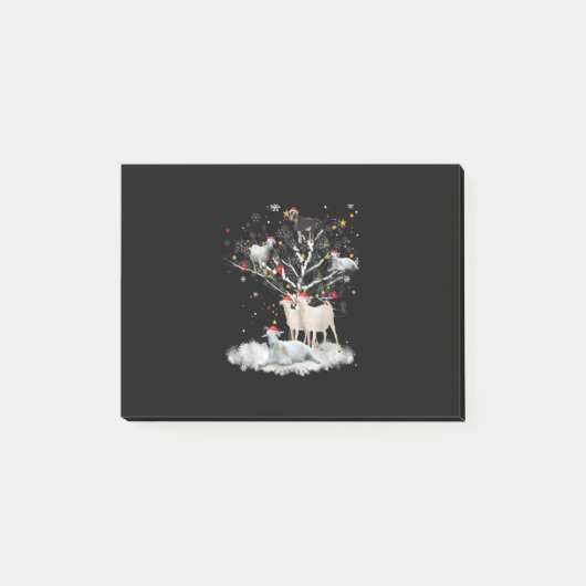 Weihnachtsziege auf Baum Funny Santa Goat Lover Ge Post-it Klebezettel (Vorderseite)