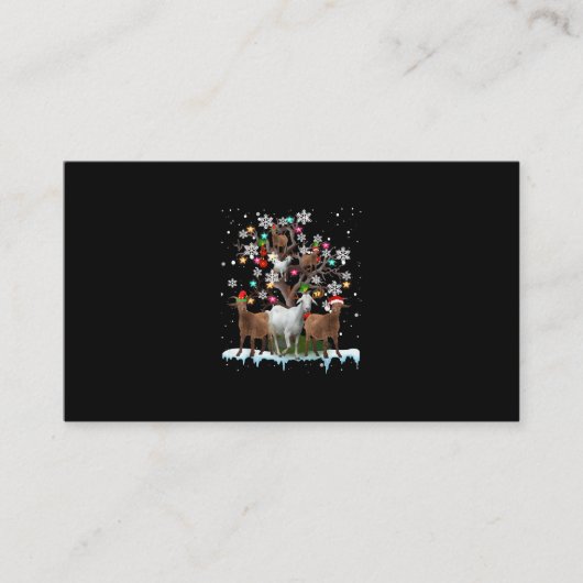 Weihnachtsziege auf Baum Santa Goat Lover Begleitkarte (Vorderseite)