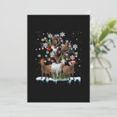 Weihnachtsziege auf Baum Santa Goat Lover Einladung (Stehend Vorderseite)