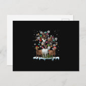 Weihnachtsziege auf Baum Santa Goat Lover Postkarte (Vorne/Hinten)