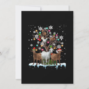 Weihnachtsziege auf Baum Santa Goat Lover Save The Date