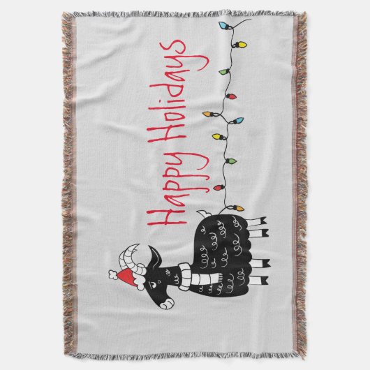 Weihnachtsziege Decke (Vorderseite Vertikal)