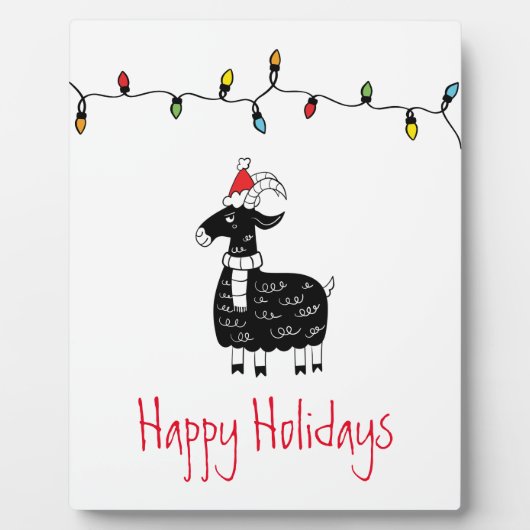 Weihnachtsziege Fotoplatte (Vorderseite)