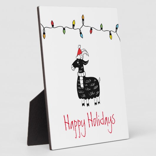 Weihnachtsziege Fotoplatte (Seite)