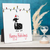 Weihnachtsziege Fotoplatte (Seite)