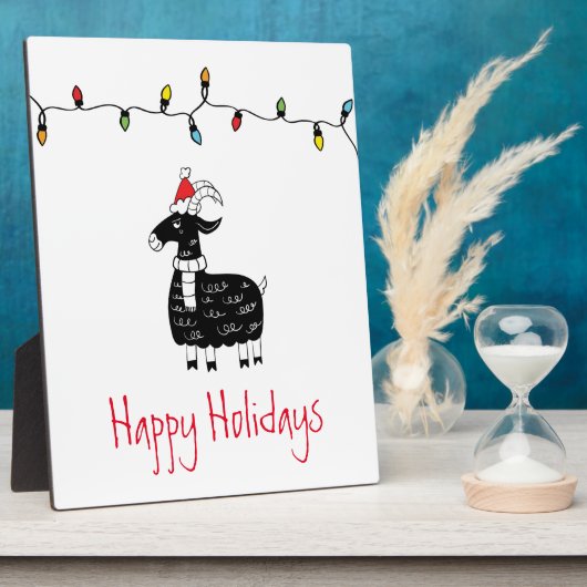 Weihnachtsziege Fotoplatte (Seite)