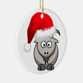 Weihnachtsziege im Online-Landbau Keramikornament (Rechts)
