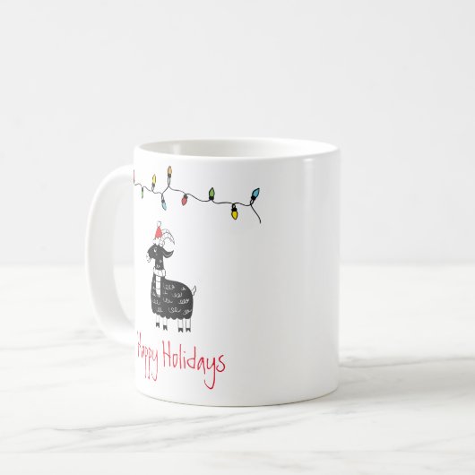 Weihnachtsziege Kaffeetasse (Vorderseite Links)