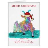 Weihnachtsziege lustig Weihnachtsmann personalisie (Vorne)