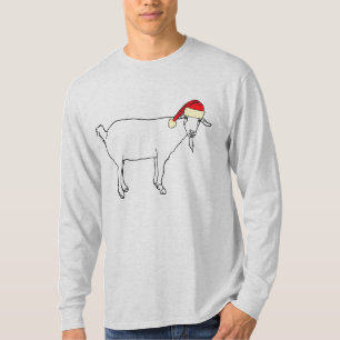 Weihnachtsziege Lustiger Weihnachtsmann Tier Festl T-Shirt