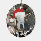 Weihnachtsziege nach Maß Keramik Ornament (Links)