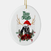 Weihnachtsziege Nubian Rentier Kinderziege mit Kra Keramik Ornament (Rechts)