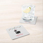 Weihnachtsziege Rechteckiger Pappuntersetzer (Vor Ort)