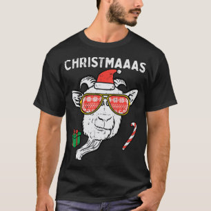 Weihnachtsziege Santa Xmas Farm Tier Bauer Männer  T-Shirt