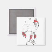 Weihnachtsziege während des Festes Magnet (Vorderseite/Rückseite)